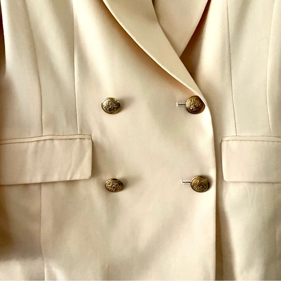 vintage Deco Gold button Blazer double breasted - Picture 3 of 5
